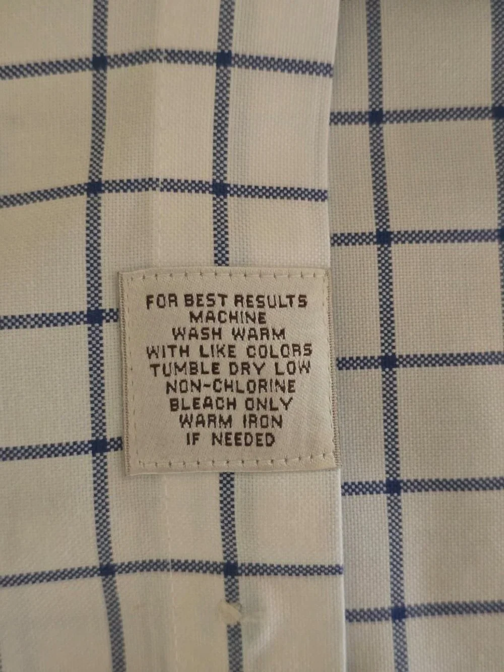 Peter Millar Nanoluxe Easycare Dress Shirt Mens XL White Navy Windowpane Check - Picture 8 of 8